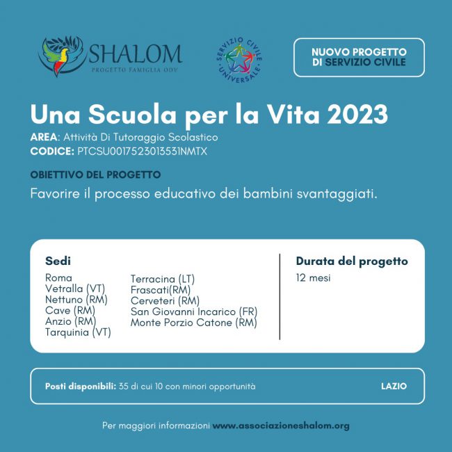 BANDO SERVIZIO CIVILE